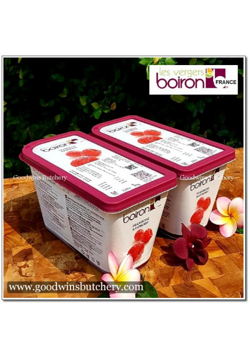 Boiron France frozen fruit puree RASPBERRY FRAMBOISE 1kg (preorder 2-3 work days notice)